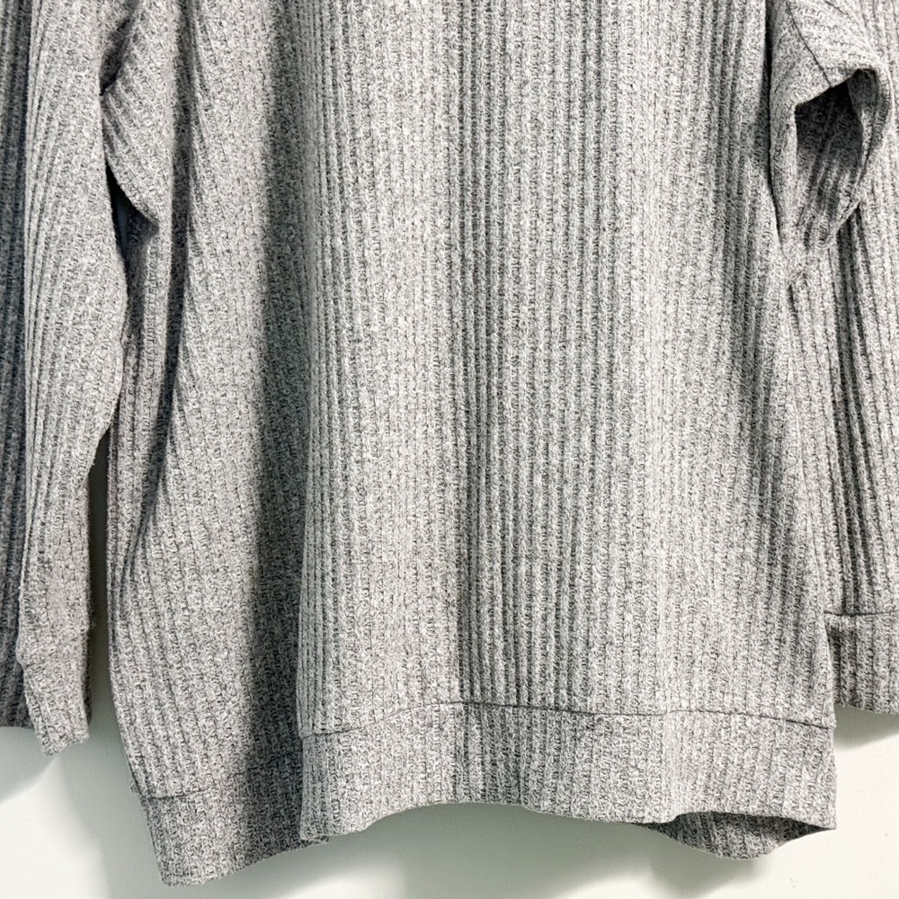 Torrid Ribbed Half Zip Sweater 5X Heather Gray Oversized Plus Pullover - Picture 7 of 15